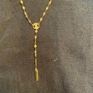 Lana 14k gold Y lariat necklace